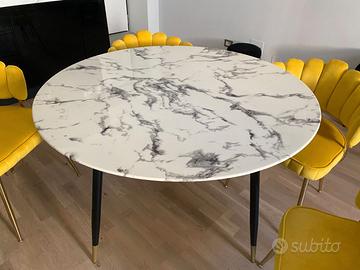 Tavolo rotondo diamtero cm. 120 Effetto Marmo