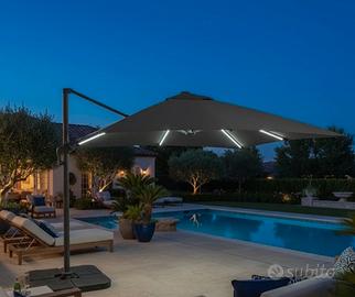 Ombrellone con led e pannello solare 3x4 +4mattoni
