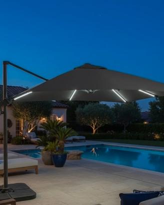 Ombrellone con led e pannello solare 3x4 +4mattoni