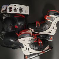 pattini ghiaccio bambino tg. 28 / 32 + protezioni 