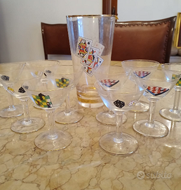 Servizio Cocktail Vintage Carte e Dadi