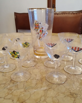 Servizio Cocktail Vintage Carte e Dadi