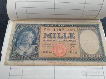 banconota 1000 lire agosto 1947