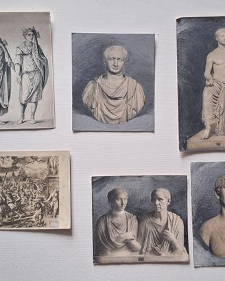 Set 6 Rare Stampe Epoca Antica Roma - Collezion.