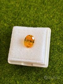 Zircone giallo sole 3.70 ct taglio ovale