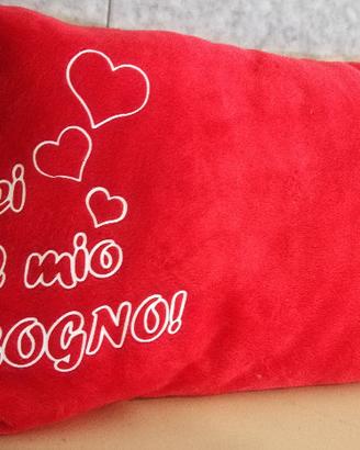 Cuscino rosso Amore "Sei il mio sogno"
