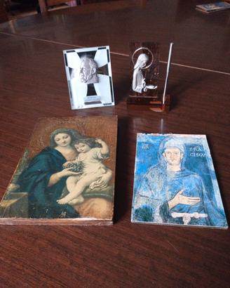 set di 4 oggetti sacri vintage 