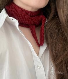 Sophie scarf in puro cotone - Rosso intenso