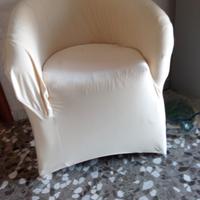 poltrona beige sfoderabile 
