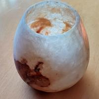 portacandele in alabastro fatto a mano