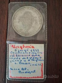 moneta Ungheria 5 gennaio 1938