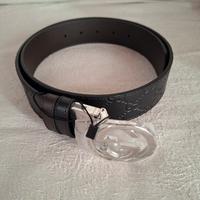 cintura Gucci reversibile nero-marrone