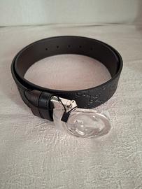 cintura Gucci reversibile nero-marrone