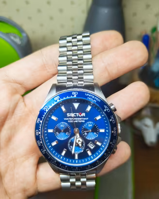 Orologio Sector-Quadrante Blu-Impermeabile 100m