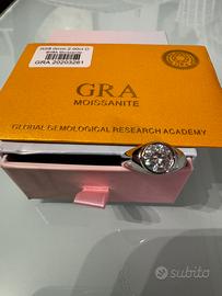 Anello  uomo Moissanite 2 ct  argento misura 9 us