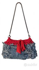 borsa di jeans e rossa 