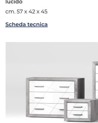 Comò e due comodini