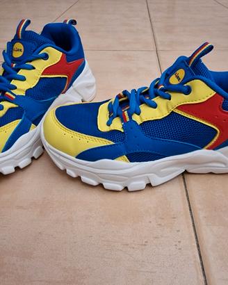 Sneakers Chunky Lidl Blu, Gialle e Rosse