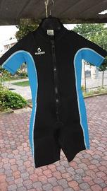 Tuta termica da mare+pinne per bambino