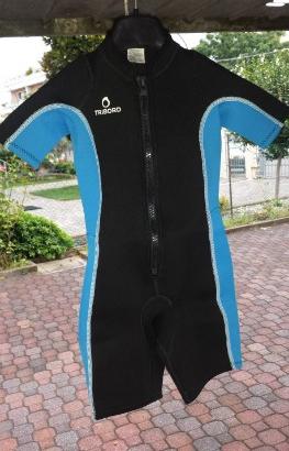 Tuta termica da mare+pinne per bambino