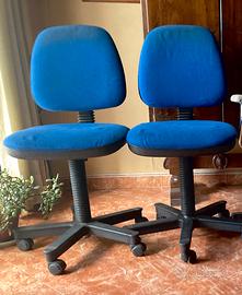 2 poltrone ufficio casa ergonomica lombare