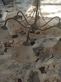 Lampadario vintage stile Murano 