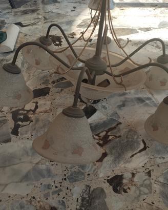 Lampadario vintage stile Murano 