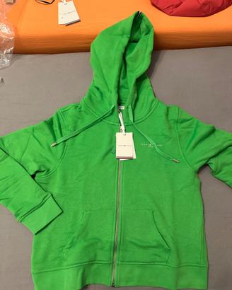 Tommy Hilfiger Donna Felpa con Cappuccio e Zip - M