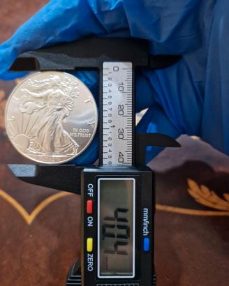 moneta d'argento puro 999 silver eagle 1 oz troy