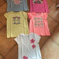 5 t shirt bambina 8-9 anni