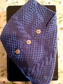 Scaldacollo da donna colore blu