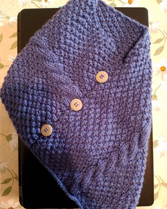 Scaldacollo da donna colore blu