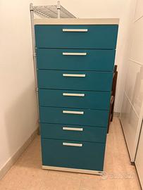 Cassettiera turchese moderna