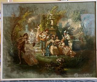 Grandi Dipinti Antichi Francesi Chateau Rococò Lui