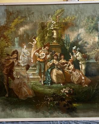 Grandi Dipinti Antichi Francesi Chateau Rococò Lui