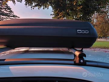 baule da tetto con barre portatutto 