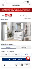 Specchio con mobiletto