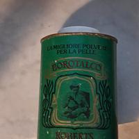 barattolo di latta vintage Borotalco 
