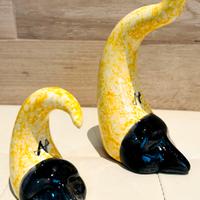 Coppia di Corni Portafortuna in Ceramica – Artigia