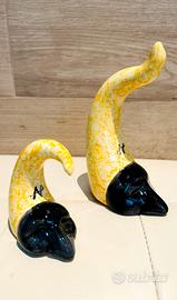 Coppia di Corni Portafortuna in Ceramica – Artigia
