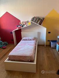 Letto singolo con libreria Lago design