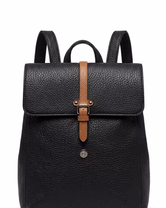 Zaino Donna Nero in Ecopelle Martellata – Elegante