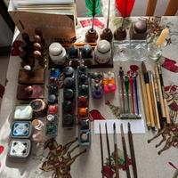 Set per calligrafia scrittura artistica e sigilli