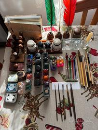 Set per calligrafia scrittura artistica e sigilli