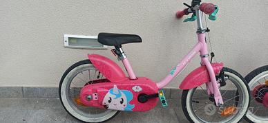 Bicicletta con ruotine bambina
