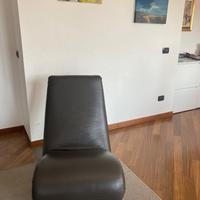 Poltrona di design Tonin Ricciolo in vera pelle