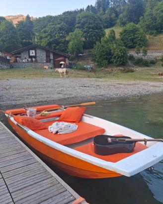 Barca in vetroresina in legno