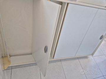Scarpiera il legno bianco 5 scomparti