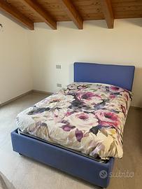 Letto una piazza e mezza + materasso + set lenzuol