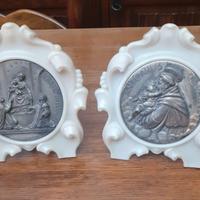 Quadretti da comodino con immagini sacre  vintage